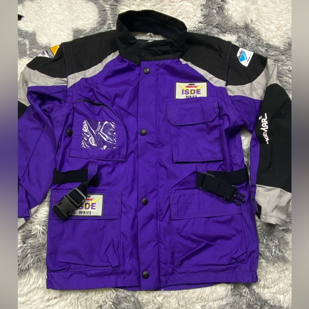 Pro Racing Isde Series Purple DuPont Cordura Nylon w/Kevlar Jacket Sz Medium